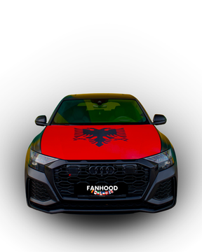 ALBANIEN FLAGGE MOTORHAUBE